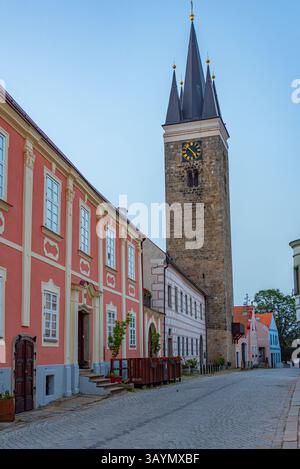 Kirche des heiligen Geistes in Telc, Tschechien. BILD Stockfoto