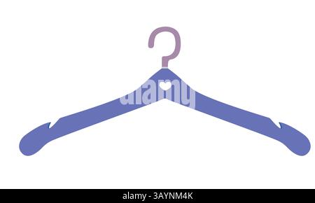 Herzbügel mit elegantem Design zum Organisieren und Ausstellen von Kleidung Stock Vektor