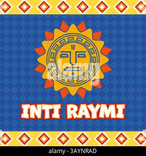 inti raymi Festival der Sonne Illustration Design Stock Vektor