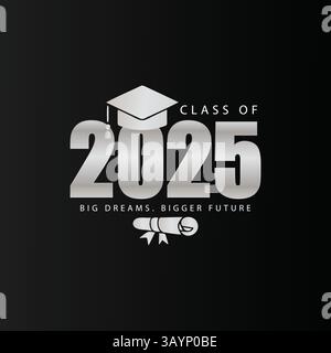 In Anerkennung der Erfolge der Klasse 2025 Stock Vektor