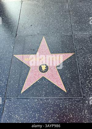 Los Angeles, CA, USA - 23. September 2024: Der Hollywood Walk of Fame, weltberühmter Ort mit benannten Sternen auf dem Boden, Macaulay Culkin, vertikal Pho Stockfoto