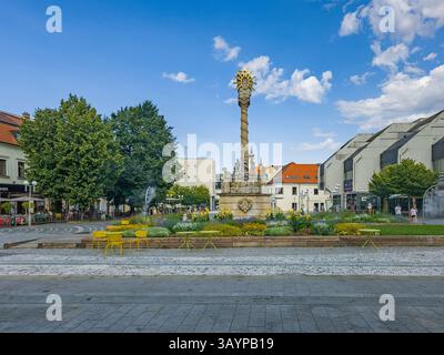 Trnava, Slowakei, 24. Juli 2024: dreifaltigkeitssäule in Trnava SlovakiaIMAGE Stockfoto