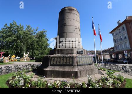 War Memorial, Stadt Saint Dié des Vosges, Departement Vogesen, Frankreich Stockfoto