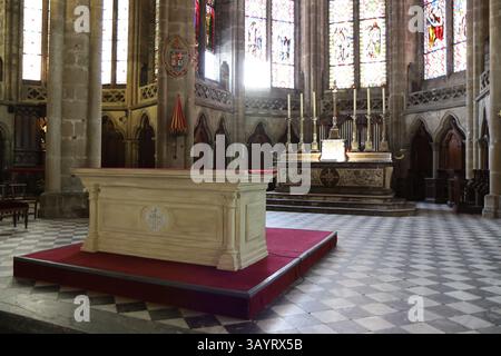 Basilika Saint Maurice, Stadt Epinal, Vogesen, Frankreich Stockfoto