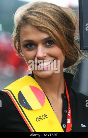 29. August 2010 - Spa-Francorchamps, Belgien - Grid Girl. Formel-1-Weltmeisterschaft, Rd 13, Großer Preis Von Belgien, Rennen. (Vermerk: © Sutton Motorsports/ZUMApress.com) Stockfoto