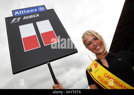 29. August 2010 - Spa-Francorchamps, Belgien - Grid Girl... Formel-1-Weltmeisterschaft, Rd 13, Grand Prix Von Belgien, Rennen. (Vermerk: © Sutton Motorsports/ZUMApress.com) Stockfoto