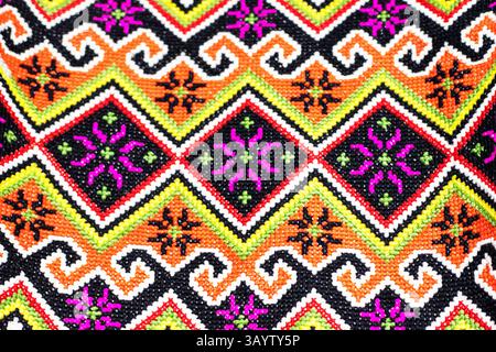 Traditionelle geometrische Stickmuster aus der Westukraine. Bräuche und Traditionen Stockfoto
