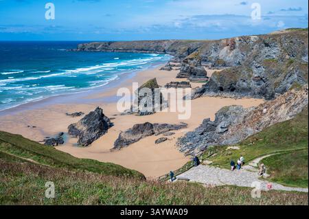 Bedruthan Steps, North Cornwall Coast Stockfoto