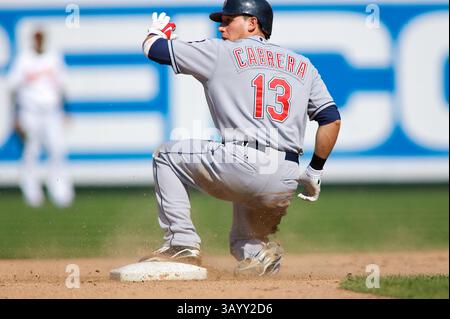 September 2009 - Baltimore, Maryland, U.. S - 30. August 2009: Cleveland Indians Asdrubal Cabrera (13) während des Spiels zwischen den Cleveland Indians und den Baltimore Orioles bei Camden Yards in Baltimore, Maryland, bei dem Baltimore Orioles 5-2 gewann (Credit Image: © Southcreek Global/ZUMApress.com) Stockfoto