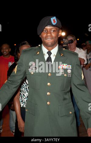 Oktober 2010 - Miami Gardens, Florida, USA - SERGEANT RUSSEL bei Miami Dolphins Monday Night Game gegen die New England Patriots. (Bild: © Michele Sandberg/ZUMApress.com) Stockfoto