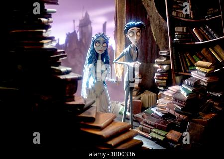 4. Oktober 2005: K45379ES. The Corpse Bride, gesungen von HELENA BONHAM CARTER, und Victor Van Dort, gesungen von JOHNNY DEPP. Ã’Corpse BrideÃ (Foto: © Globe photos/ZUMApress.com) Stockfoto