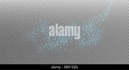 Dieses Design verfügt über einen eleganten glitzernden blauen Glitzereffekt, der verschiedene künstlerische Kompositionen unterstreicht Stock Vektor