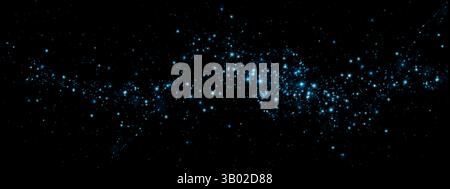 Ein abstraktes Hintergrunddesign mit leuchtenden Lichtpartikeln, die Kreativität und Staunen anregen Stock Vektor