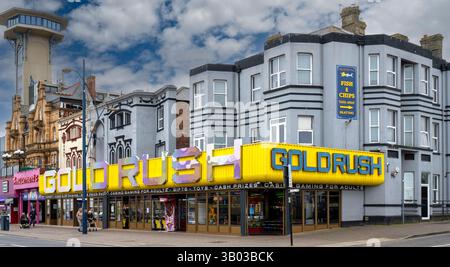 Gold Rush Amusement Arcade, Marine Parade, Great Yarmouth, Norfolk, England, UK Stockfoto