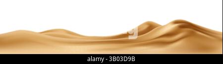 Abstrakte Vektor-Illustration des Golden Dunes Konzepts, mit glatten Wellenformen als Hintergrunddesign Stock Vektor