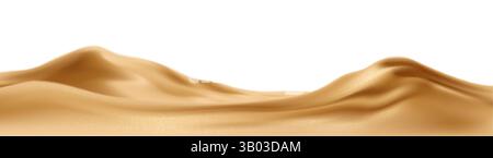 Vektor-Illustration der Golden Dunes Landschaft, die minimalistische Sandbox Motive in Einem nahtlosen Hintergrund mit ästhetischen Highlights der Einfachheit darstellt Stock Vektor