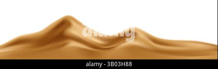 Abstrakte Vektor-Illustration von glatten Sanddünen mit warmen Farben und Textur in einem minimalistischen Wüsten-inspirierten Hintergrund Stock Vektor