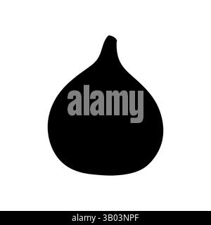 Fig. Silhouette Vektor flache Illustration Design. Stock Vektor