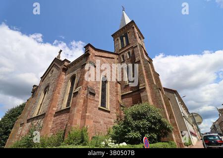 Katharinenkirche, Außenansicht, Stadt Bitche, Departement Mosel, Lothringen, Frankreich Stockfoto