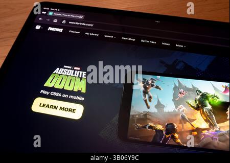 OSTRAVA, TSCHECHIEN – 24. SEPTEMBER 2024: Website mit absolutem Doom-Spiel Stockfoto