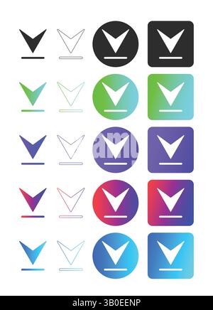 Laden Sie das Icons Pack für Websites und mobile Schnittstellen herunter – Vector Design Elements Stock Vektor