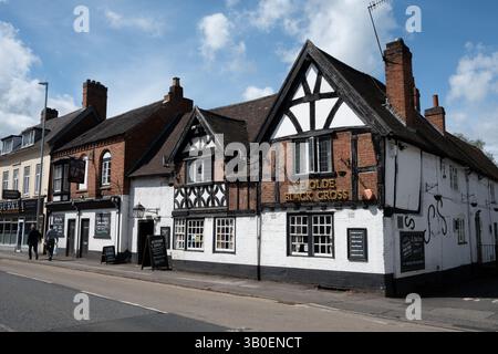 YE Olde Black Cross Pub, Worcester Road, Bromsgrove, Worcestershire, England, UK Stockfoto