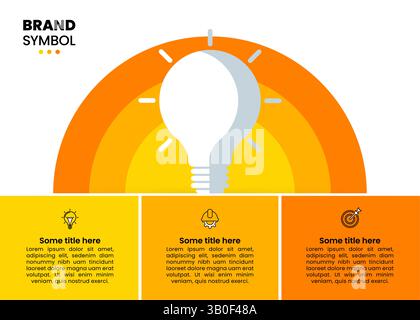 Infografik-Vorlage mit Symbolen und 3 Optionen oder Schritten. Idee. Kann für Workflow-Layout, Diagramm, Banner und Webdesign verwendet werden. Vektorabbildung Stock Vektor