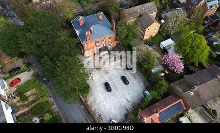 4K-Luftaufnahme in den Wirral-Gebieten von Birkenhead, Wallasey, New Brighton, West Kirby, Arrowe und Oxton. Stockfoto