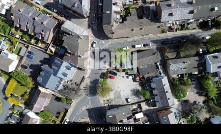 4K-Luftaufnahme in den Wirral-Gebieten von Birkenhead, Wallasey, New Brighton, West Kirby, Arrowe und Oxton. Stockfoto