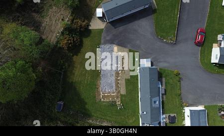 4K-Luftaufnahme in den Wirral-Gebieten von Birkenhead, Wallasey, New Brighton, West Kirby, Arrowe und Oxton. Stockfoto