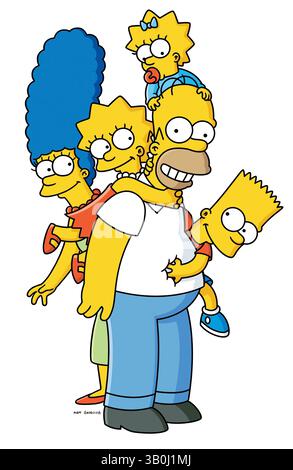 Die Simpsons Bart, Homer, Lisa & Maggie, Marge Stockfoto