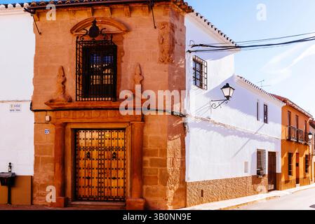 Palast des Marquis von Entrambasaguas. Villanueva de los Infantes, Ciudad Real, Castilla–La Mancha, Spanien, Europa Stockfoto