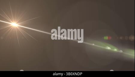 Abbildung: Blinkende LEDs auf braunem Hintergrund Stockfoto