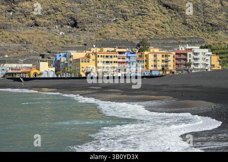 Sandstrand in Puerto de Tazacorte, La Palma, Spanien Stockfoto