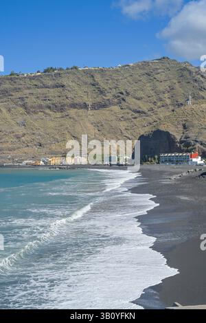 Sandstrand in Puerto de Tazacorte, La Palma, Spanien Stockfoto