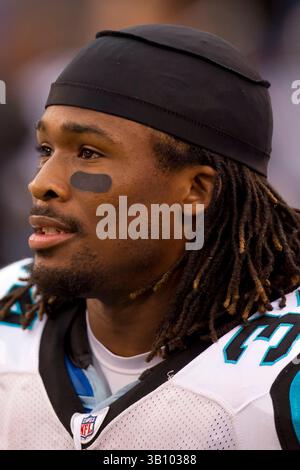 12. September 2010: Die Carolina Panthers laufen im New Meadowlands Stadium in East Rutherford, New Jersey, zurück auf DeAngelo Williams (34). The Giants Beat the Panthers, 31-18.(Bild: © Chris Szagola/Cal Sport Media/ZUMApress.com) Stockfoto