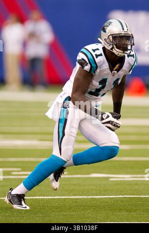 12. September 2010: Carolina Panthers Wide Receiver Brandon LaFell (11) im NFL-Spiel zwischen den Carolina Panthers und den New York Giants im New Meadowlands Stadium in East Rutherford, New Jersey. The Giants Beat the Panthers, 31-18.(Bild: © Chris Szagola/Cal Sport Media/ZUMApress.com) Stockfoto