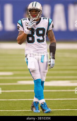 12. September 2010: Steve Smith (89), der die Carolina Panthers im New Meadowlands Stadium in East Rutherford (New Jersey) spielte, war im NFL-Spiel zwischen den Carolina Panthers und den New York Giants. The Giants Beat the Panthers, 31-18.(Bild: © Chris Szagola/Cal Sport Media/ZUMApress.com) Stockfoto