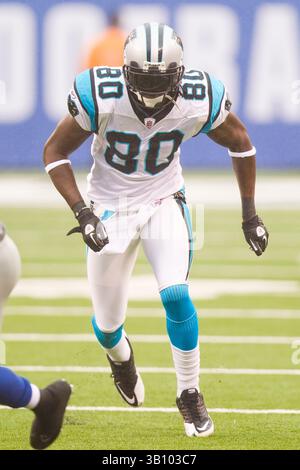 12. September 2010: Carolina Panthers Wide Receiver Dwayne Jarrett (80) im NFL-Spiel zwischen den Carolina Panthers und den New York Giants im New Meadowlands Stadium in East Rutherford, New Jersey. The Giants Beat the Panthers, 31-18.(Bild: © Chris Szagola/Cal Sport Media/ZUMApress.com) Stockfoto