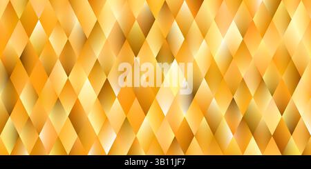 Glänzender goldener abstrakter Hintergrund mit diamantförmigem Verlauf Stock Vektor