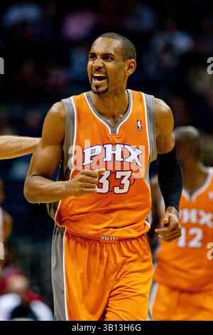 März 2011 Milwaukee, WI. Bradley Center. Phoenix Suns Grant Hill #33 hatte 14 Punkte und 7 Rebounds gegen die Milwaukee Bucks heute Abend. Milwaukee Bucks verlor gegen die Phoenix Suns 88-102. Mike McGinnis/CSM(Bild: © Mike McGinnis/Cal Sport Media/ZUMAPRESS.com) Stockfoto