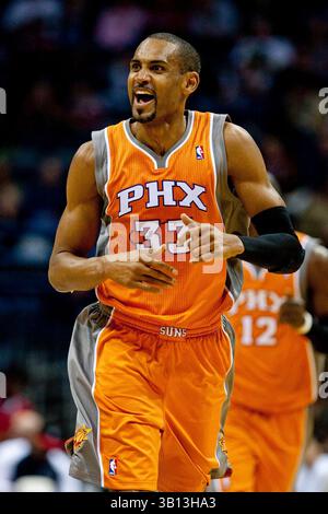 März 2011 Milwaukee, WI. Bradley Center. Phoenix Suns Grant Hill #33 hatte 14 Punkte und 7 Rebounds gegen die Milwaukee Bucks heute Abend. Milwaukee Bucks verlor gegen die Phoenix Suns 88-102. Mike McGinnis/CSM(Bild: © Mike McGinnis/Cal Sport Media/ZUMAPRESS.com) Stockfoto