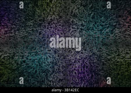 Abstrakter farbenfroher Hintergrund der digitalen Matrix Stockfoto