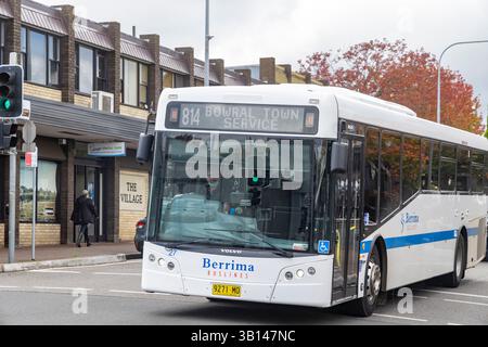 Bowral, New South Wales, Australien, Berrima Businessbusservice zum Stadtzentrum von Bowral, Australien Stockfoto