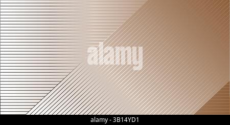 Brauner weißer abstrakter Hintergrund mit Streifen, Hintergrund für Banner-Poster-Design Stock Vektor