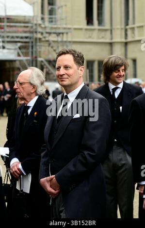 Karl Friedrich von Hohenzollern, Georg Friedrich Prinz von Preußen und Ernst August Prinz von Hannover bei der Trauerfeier für Andreas Prinz von Sachsen-Coburg und Gotha auf dem Schlossplatz von Schloss Ehrenburg. Coburg, 24.04.2025 *** Karl Friedrich von Hohenzollern, Georg Friedrich Prinz von Preußen und Ernst August Prinz von Hannover bei der Beerdigung für Andreas Prinz von Sachsen Coburg und Gotha auf dem Schlossplatz von Schloss Ehrenburg Coburg, 24 04 2025 Foto:XM.xWehnertx/xFuturexImagex trauerfeier andreas 5438 Stockfoto