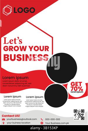 Moderne bearbeitbare Flyer-Vorlage | Corporate Poster Design für Marketing und Branding Stock Vektor