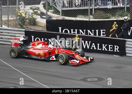 Sebastian Vettel, Ferrari, Formel 1 Grand Prix Monaco 2015 Stockfoto