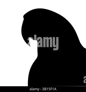 Minimalistischer Papagei Silhouette Vektor Stock Vektor