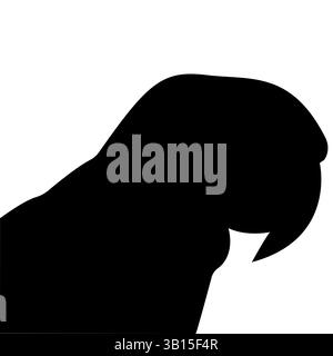 Minimalistischer Papagei Silhouette Vektor Stock Vektor